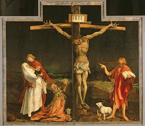 Korsfestelsen, fra Isenheim-altertavlen, ca. 1512-15